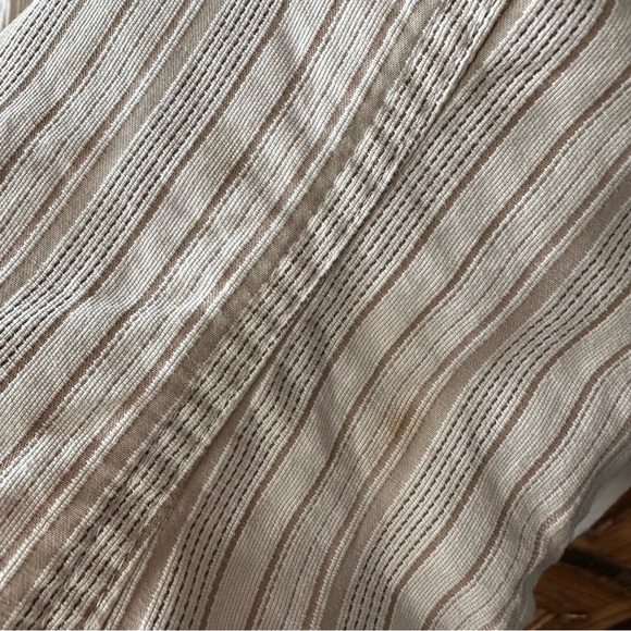 Reitmans 100% Cotton Striped Pinstripe Blazer Beige and Off White - Size 9 - Picture 9 of 11